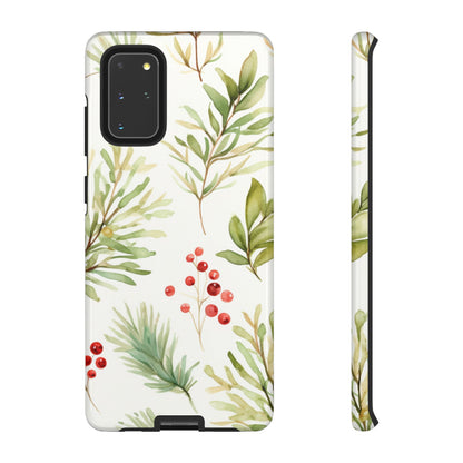 Winter Greenery & Berry Watercolor – Samsung Galaxy Series Case