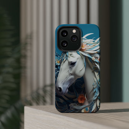 Floral Horse MagSafe iPhone Case