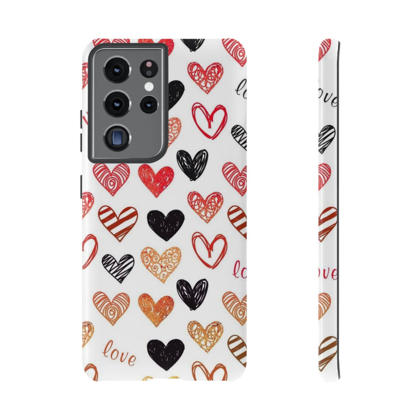 Samsung Galaxy Case: Hand-Drawn Hearts & Love