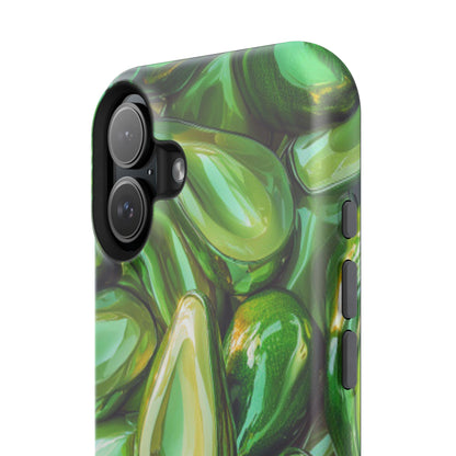 Glossy Avocado MagSafe iPhone Case – Sleek Green 3D Fruit Design, Durable and Stylish