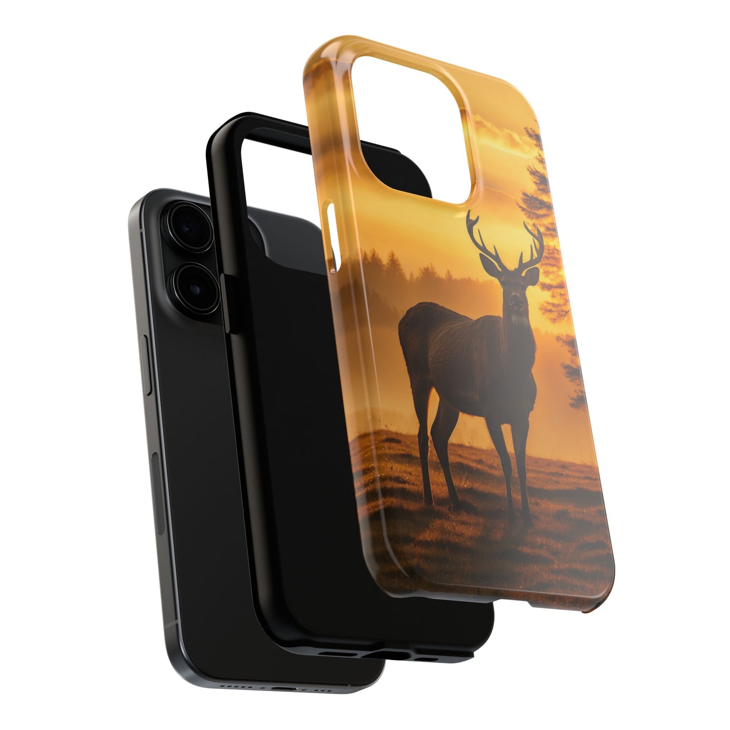 Sunset Majesty: Regal Stag – iPhone Case