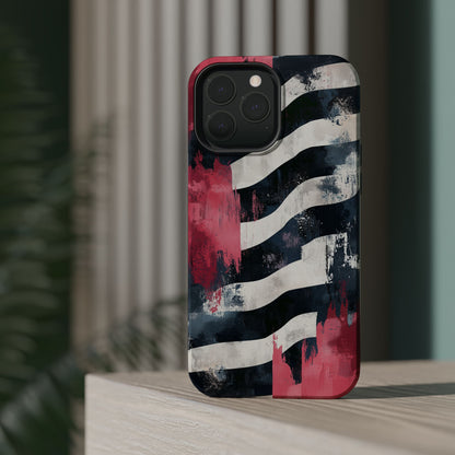 MagSafe iPhone Case: Blood Zebra – Bold Red & Black Pattern