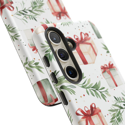 Watercolor Holiday Gifts & Greenery - Samsung Galaxy Series Case