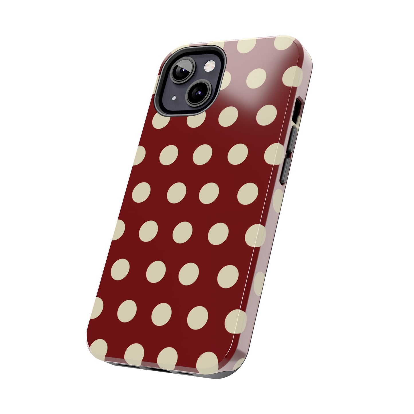 Classic Red & Cream Polka Dots - iPhone Case