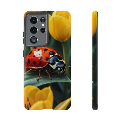 Samsung Galaxy Case: Vibrant Ladybug Amidst a Lush Yellow Flower Garden