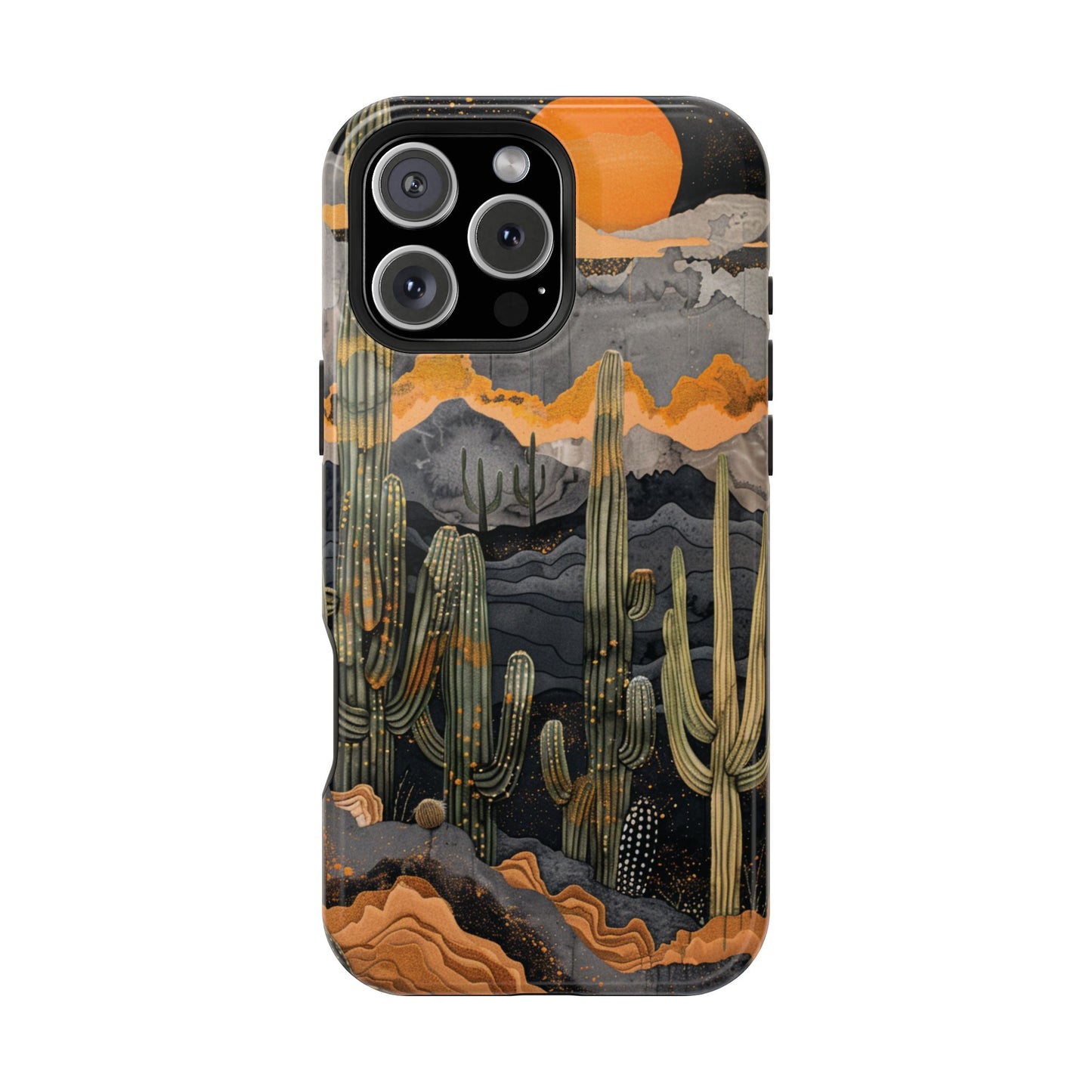 Desert Dusk Cacti iPhone Case