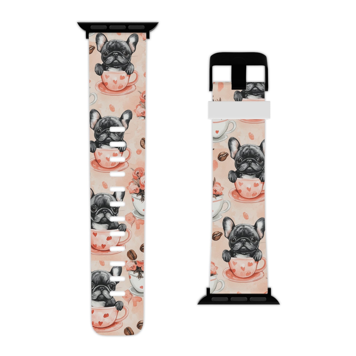 French Bulldogs in Heart Apple Watch Band