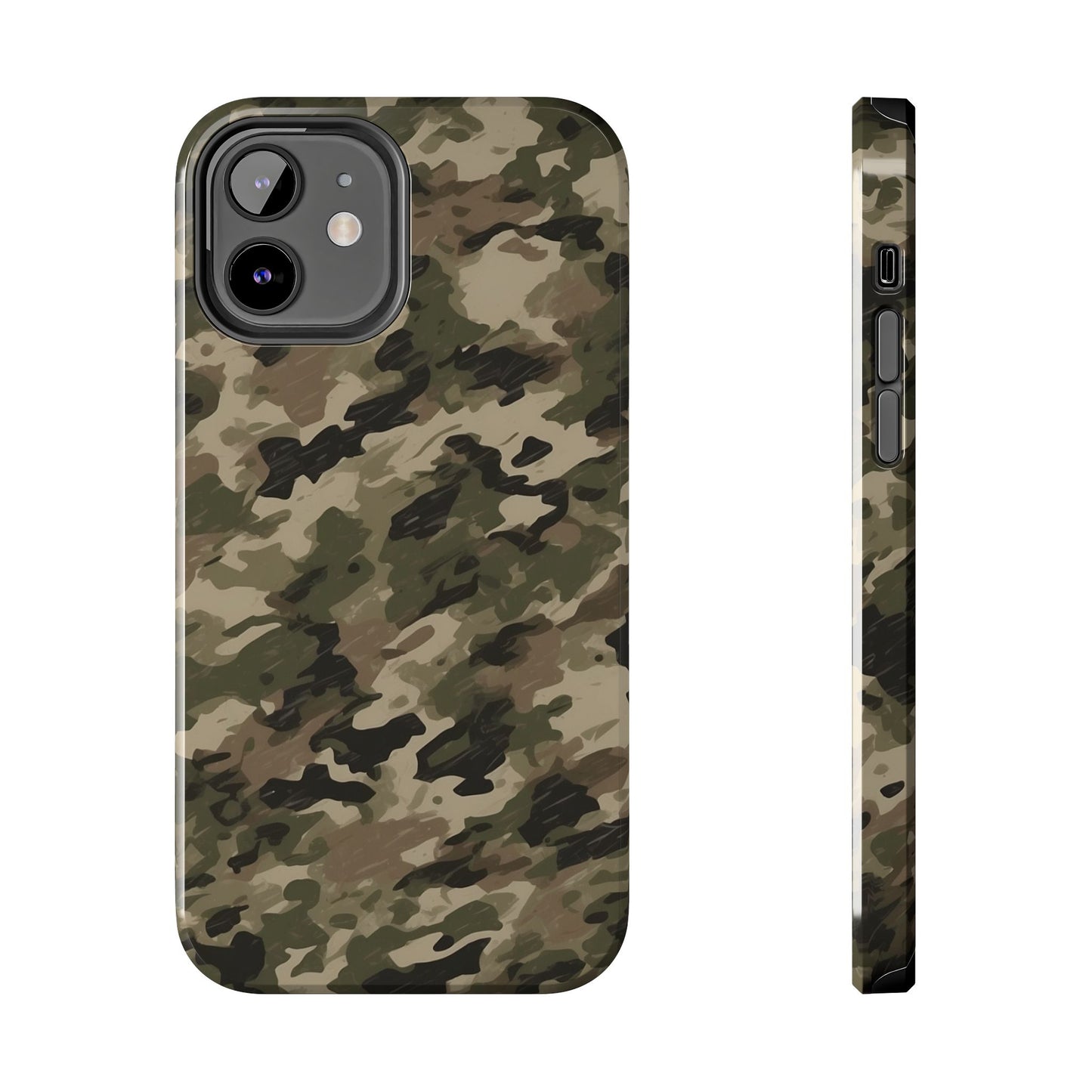 Classic Light Brown Camouflage – Durable iPhone Case with Timeless Design