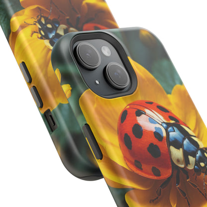 Yellow Blossoms with Bug Accent - MagSafe iPhone Case