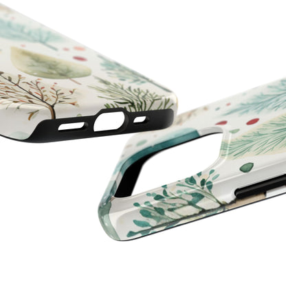 Watercolor Winter Trees iPhone Case – Nature-Inspired, Holiday Theme Protective Cover