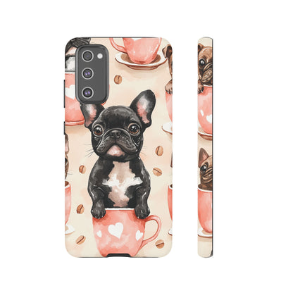 French Bulldog in Coffee Cup  Samsung Galaxy  Case – Cute Dog Art, Shockproof & Slim Design