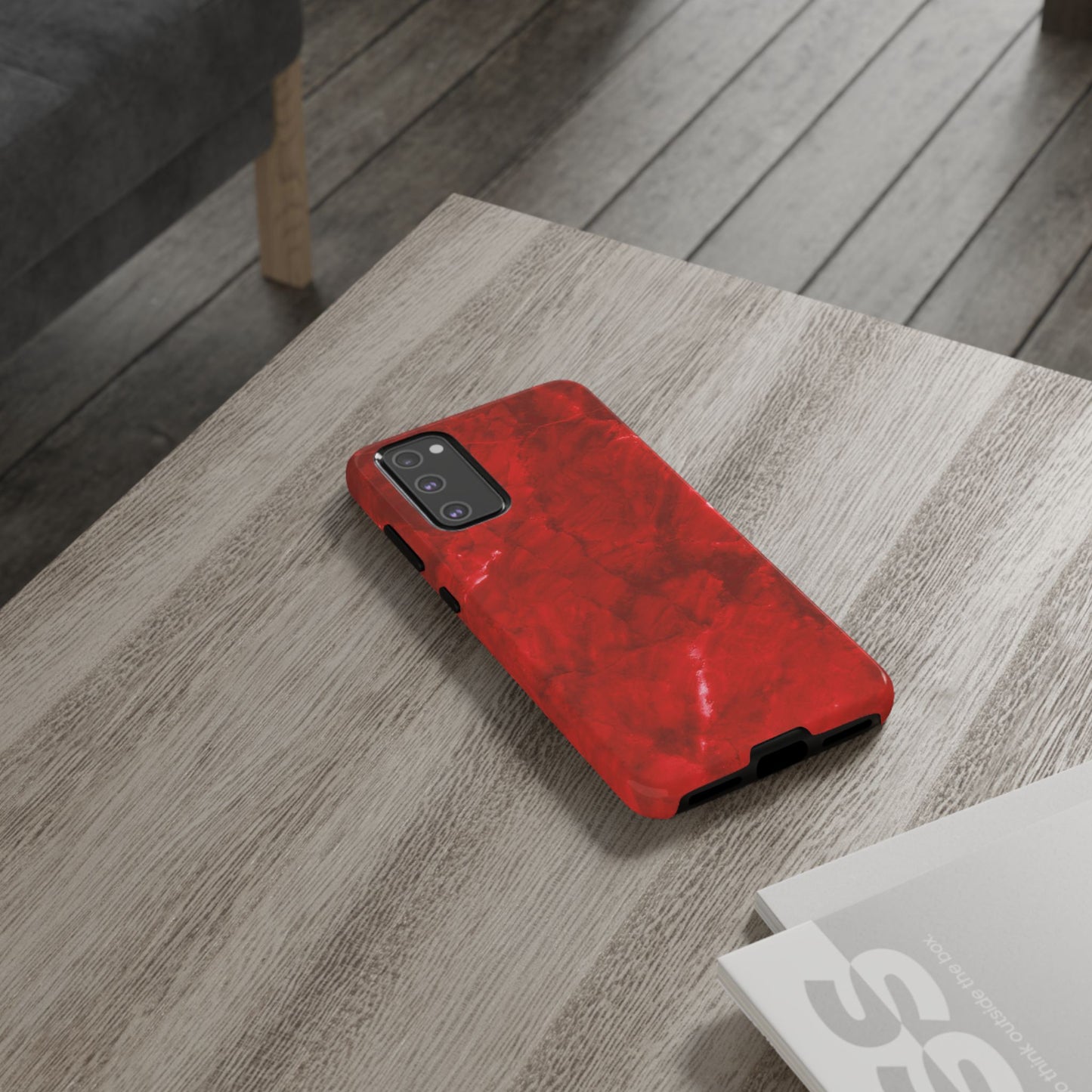 Bold Red Marble Samsung Galaxy Case – Luxe Modern Design with Vibrant Finish