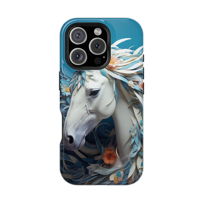 Floral Horse MagSafe iPhone Case