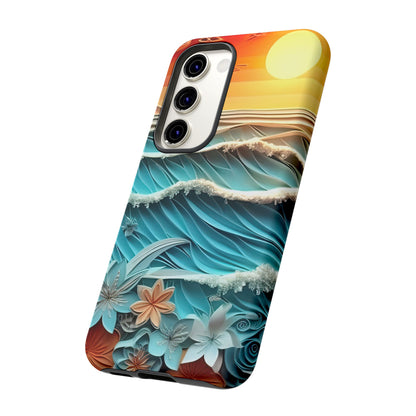 Tropical Sunset Paper Art Ocean – Samsung Galaxy Series Case