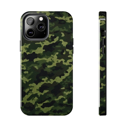 Dark Green Camouflage – iPhone Case, Rugged and Slim Design