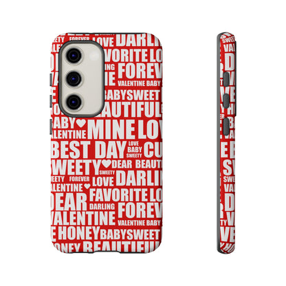 Valentine's Love Typography Samsung Galaxy Case