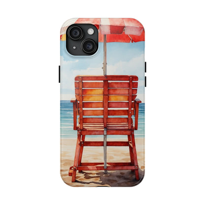 Beachfront Sunset Lounge iPhone Case – Rearview Edition