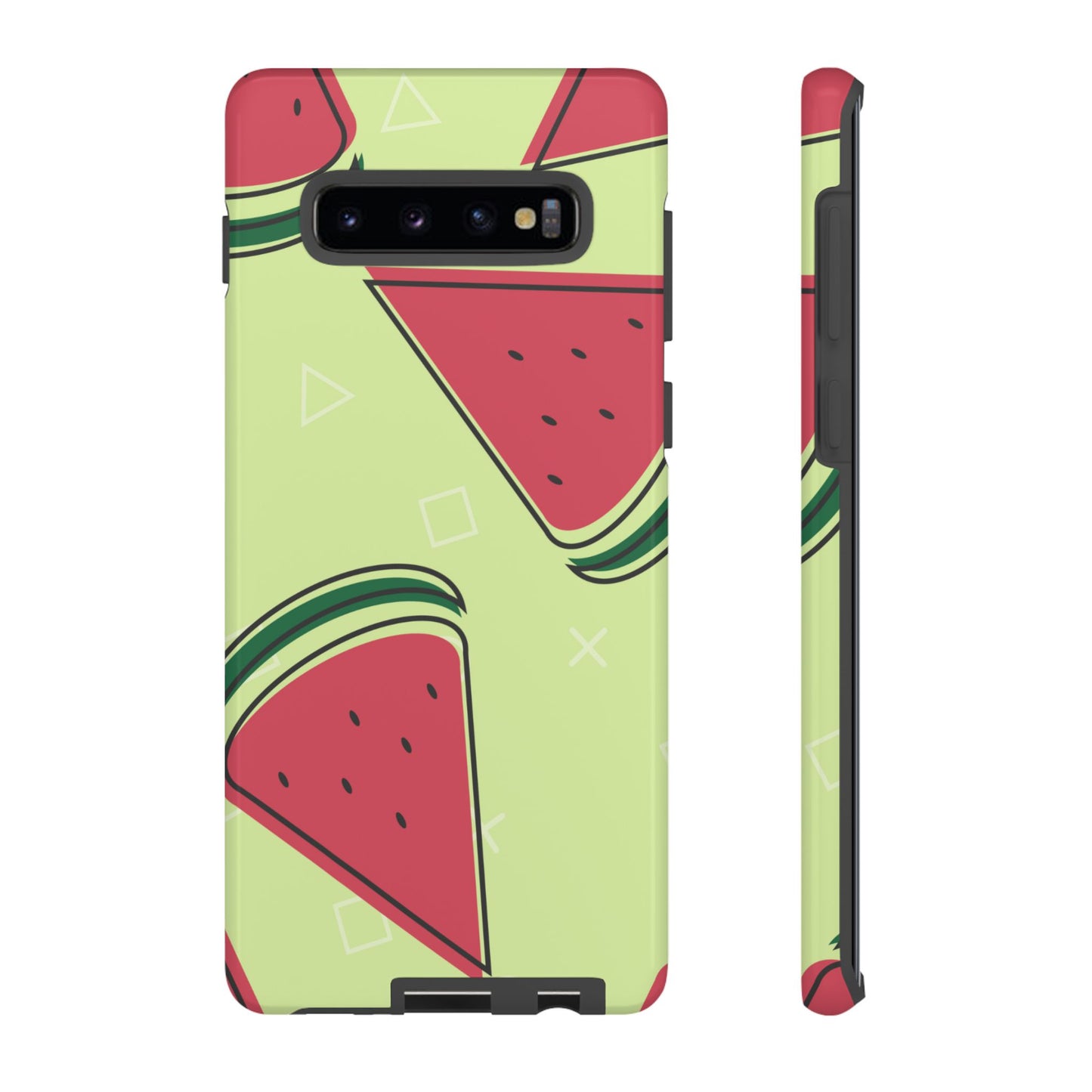 Watermelon Slice Samsung Galaxy Case – Fresh & Fun Design with Retro Geometric Pattern