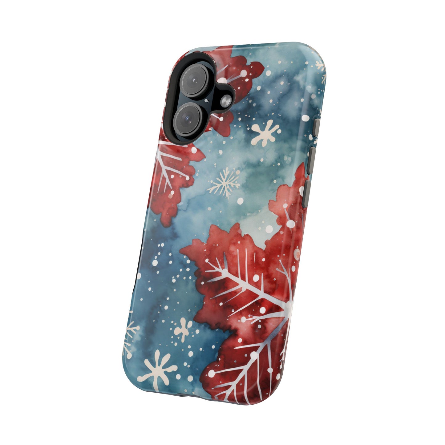 Crimson Snowflake Charm – MagSafe iPhone Case