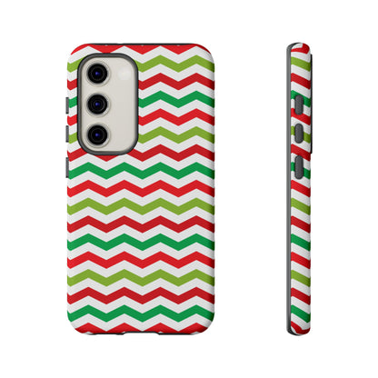 Vibrant Fiesta Chevron – Yellow Green, Green & Red Geometric Case