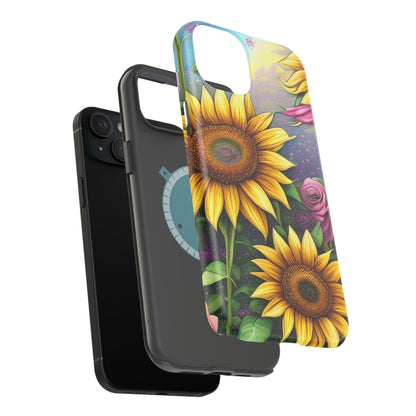 Whimsical Sunflower & Rose Garden - MagSafe iPhone Series Case