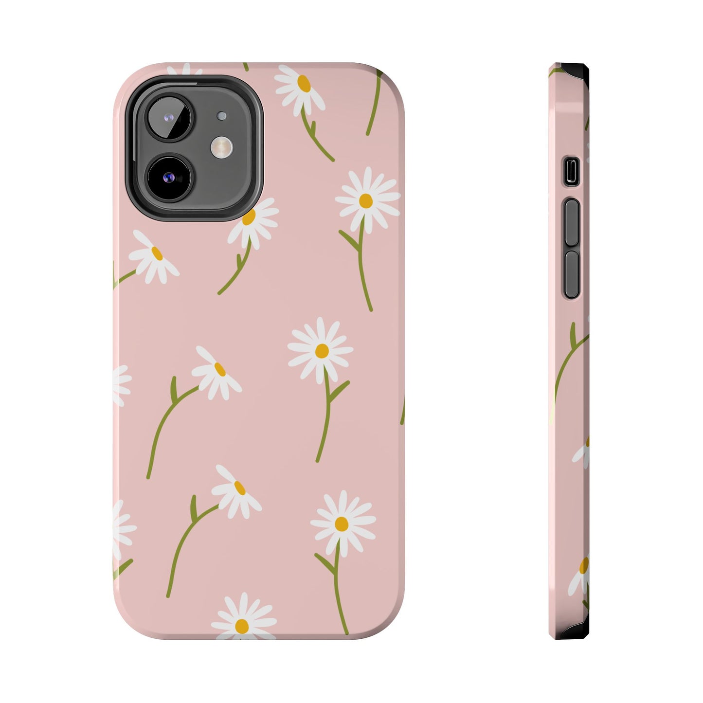 Daisy Delight Tough iPhone Case – Cute Floral Design with Dual-Layer Protection