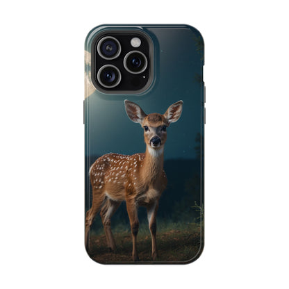 MagSafe-Compatible iPhone Case – Mystic Fawn Under the Moonlit Sky