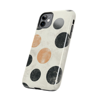 Vintage Polka Dot iPhone Case - Retro Abstract Protective Cover