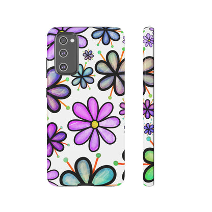 Whimsical Lavender Floral Samsung Galaxy Case – Ultra-Slim, High-Gloss Finish