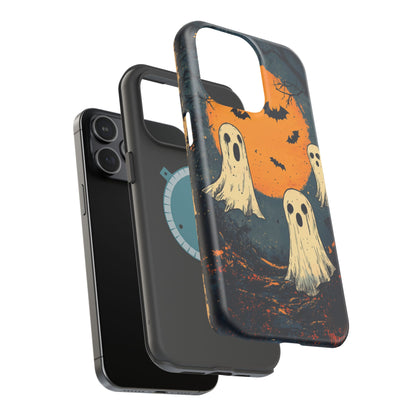 Haunted Ghosts & Full Moon MagSafe iPhone Case – Spooky Halloween Design