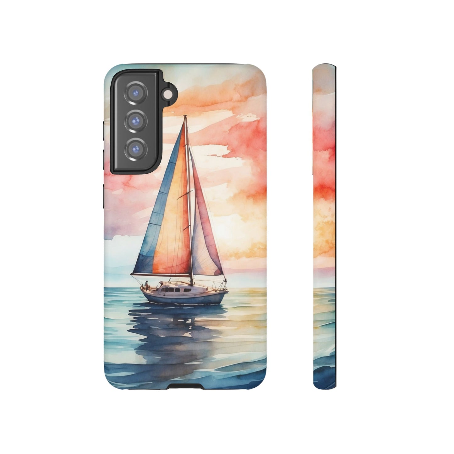 Sailboat Sunset Samsung Galaxy Case – Vibrant Watercolor Design