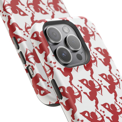 Red Cupid Love Pattern MagSafe Case