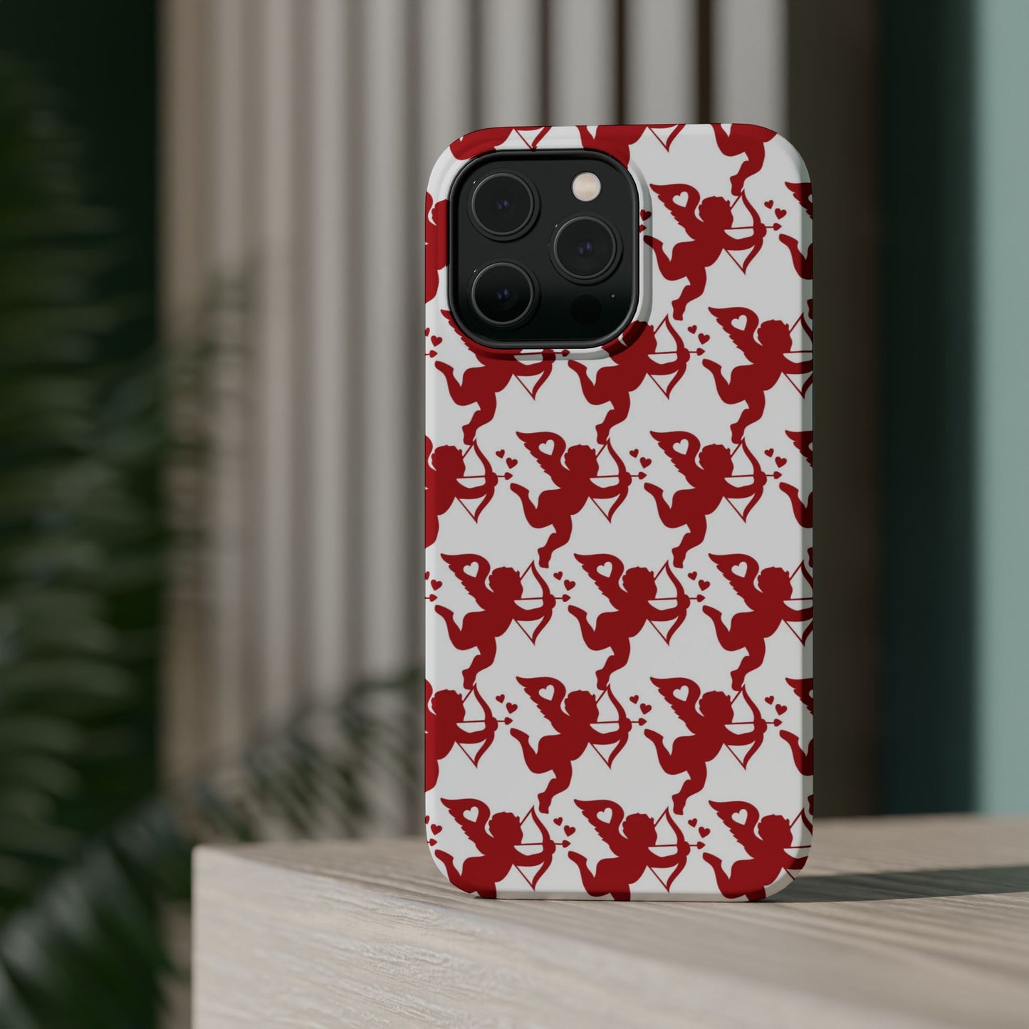 Red Cupid Love Pattern MagSafe Case