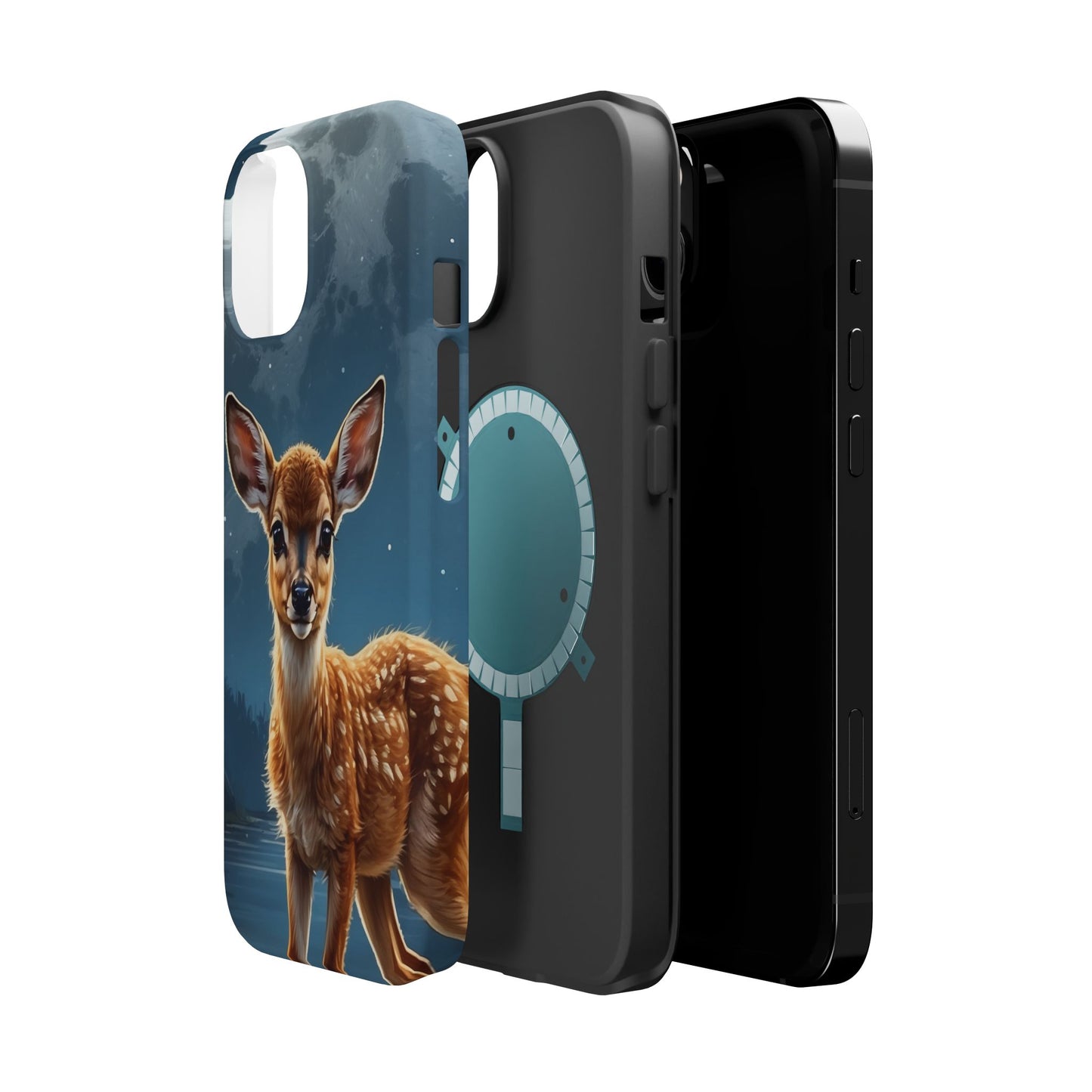 MagSafe-Compatible iPhone Case – Enchanted Fawn Under the Moonlit Sky