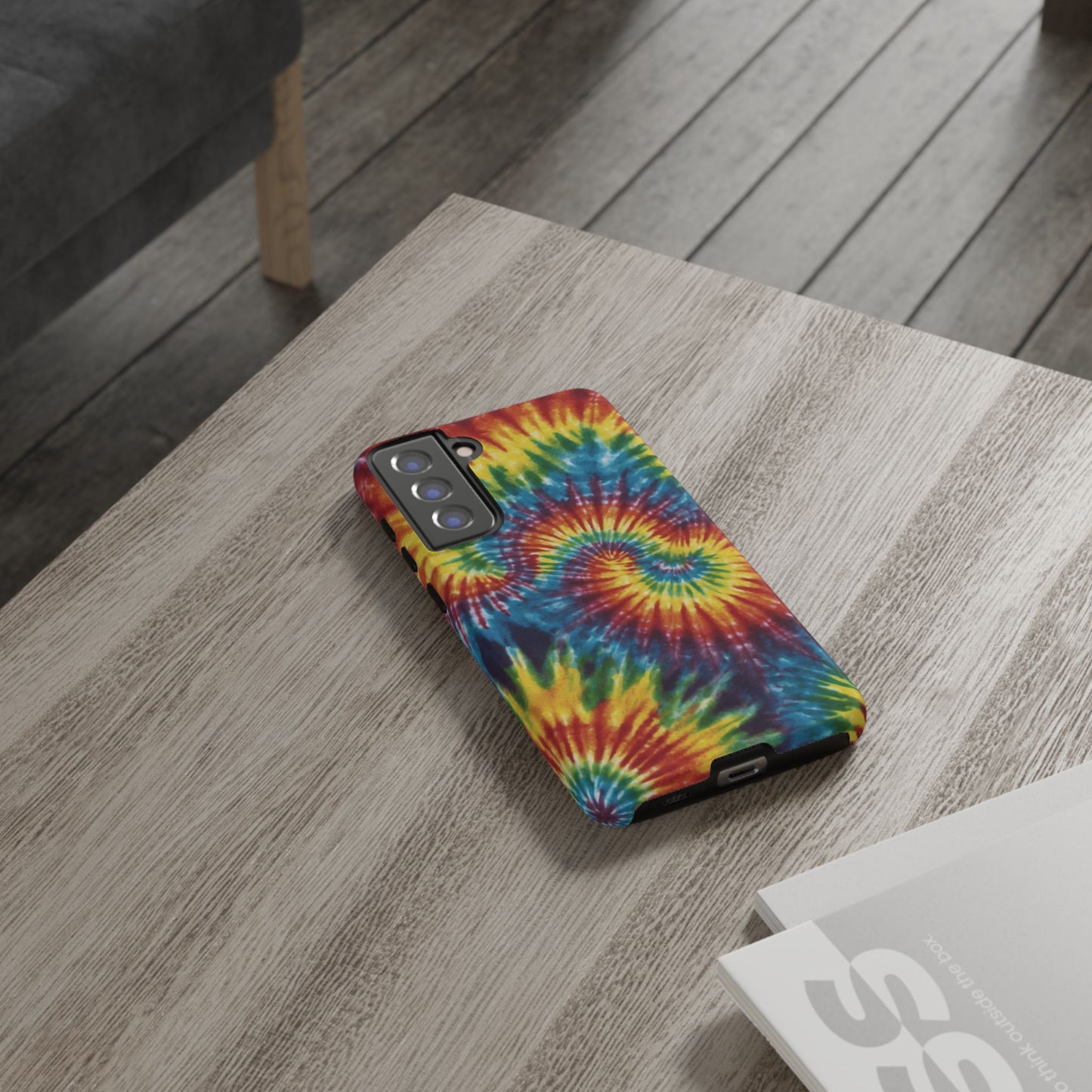 Vibrant Tie-Dye Swirl Samsung Galaxy Case – Retro Rainbow Design