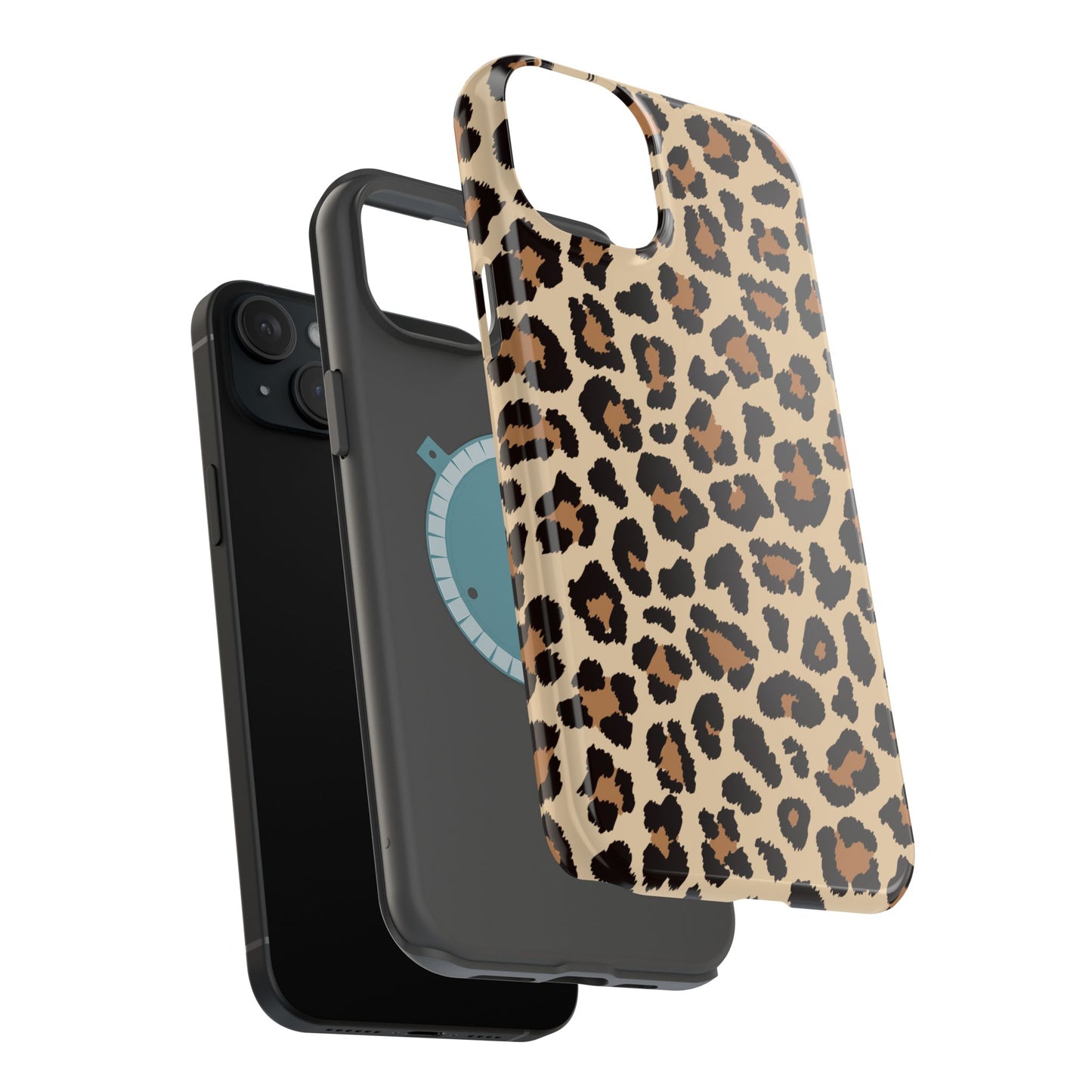 Wild Leopard Print Tough MagSafe iPhone Case – Bold Animal Pattern Design with Dual-Layer Protection