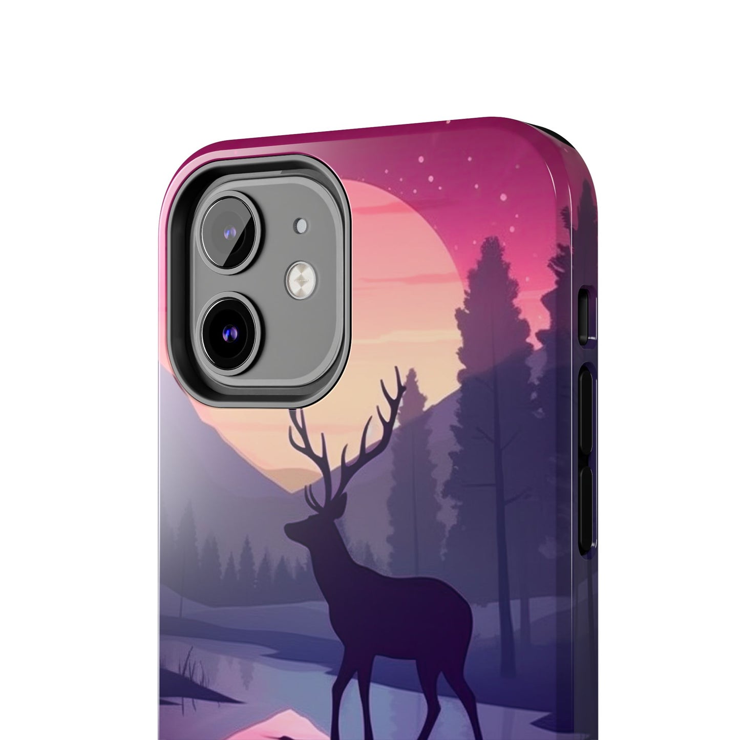 Twilight Elegance: Stag Reflection – iPhone Case