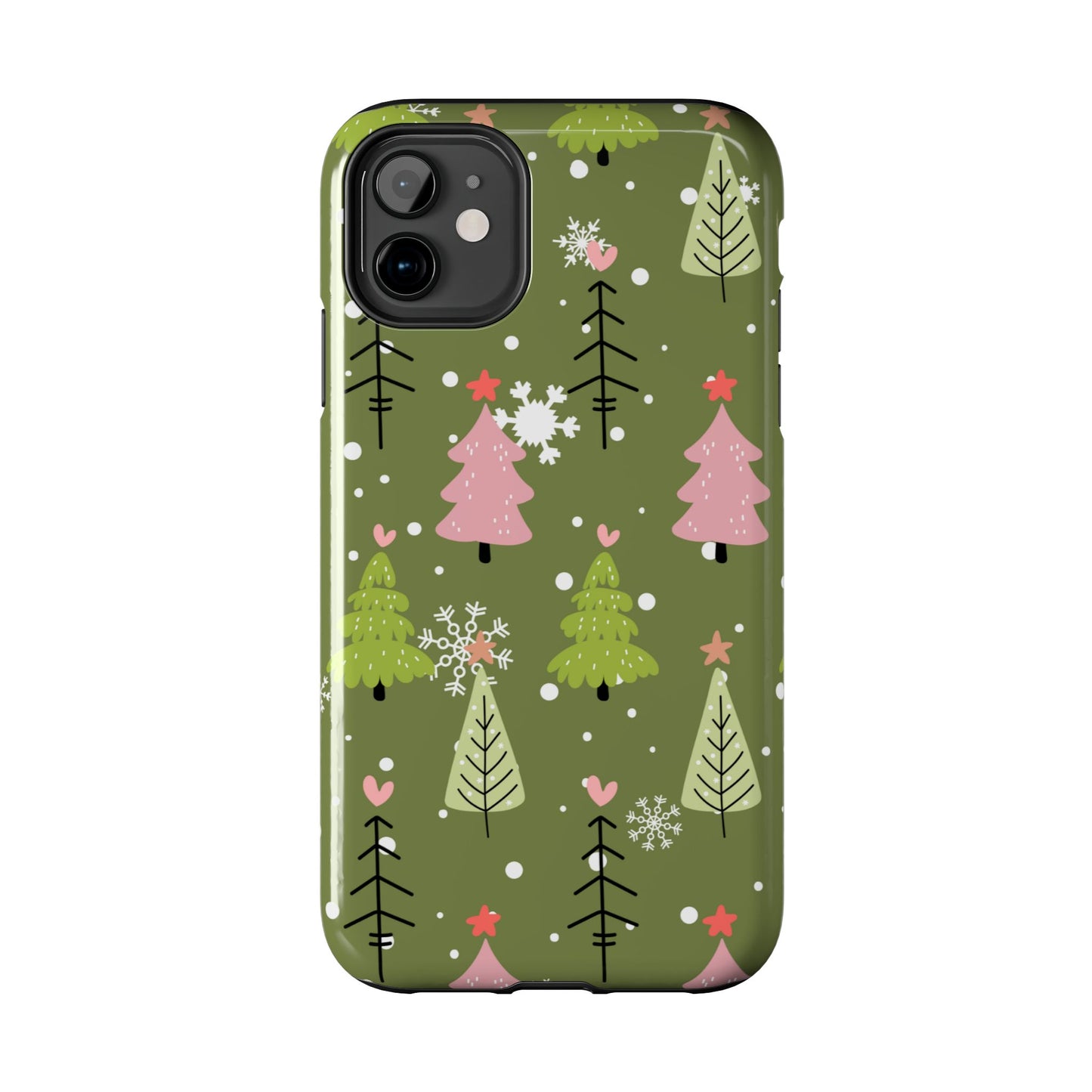 Whimsical Christmas Tree Pattern – iPhone Series Case