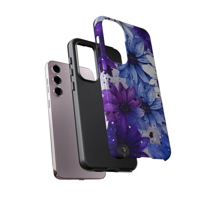 Vibrant Purple & Blue Floral Splash - Samsung Galaxy Series Case