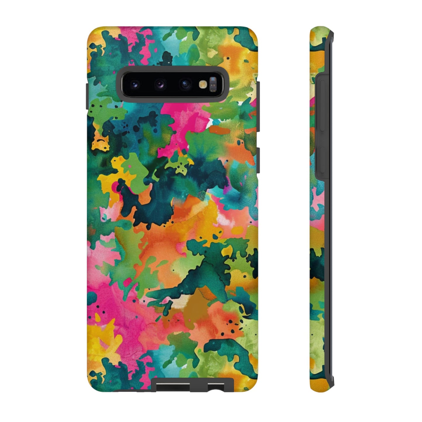 Vibrant Watercolor Splash Samsung Galaxy Case – Multicolor Abstract Artistic Design