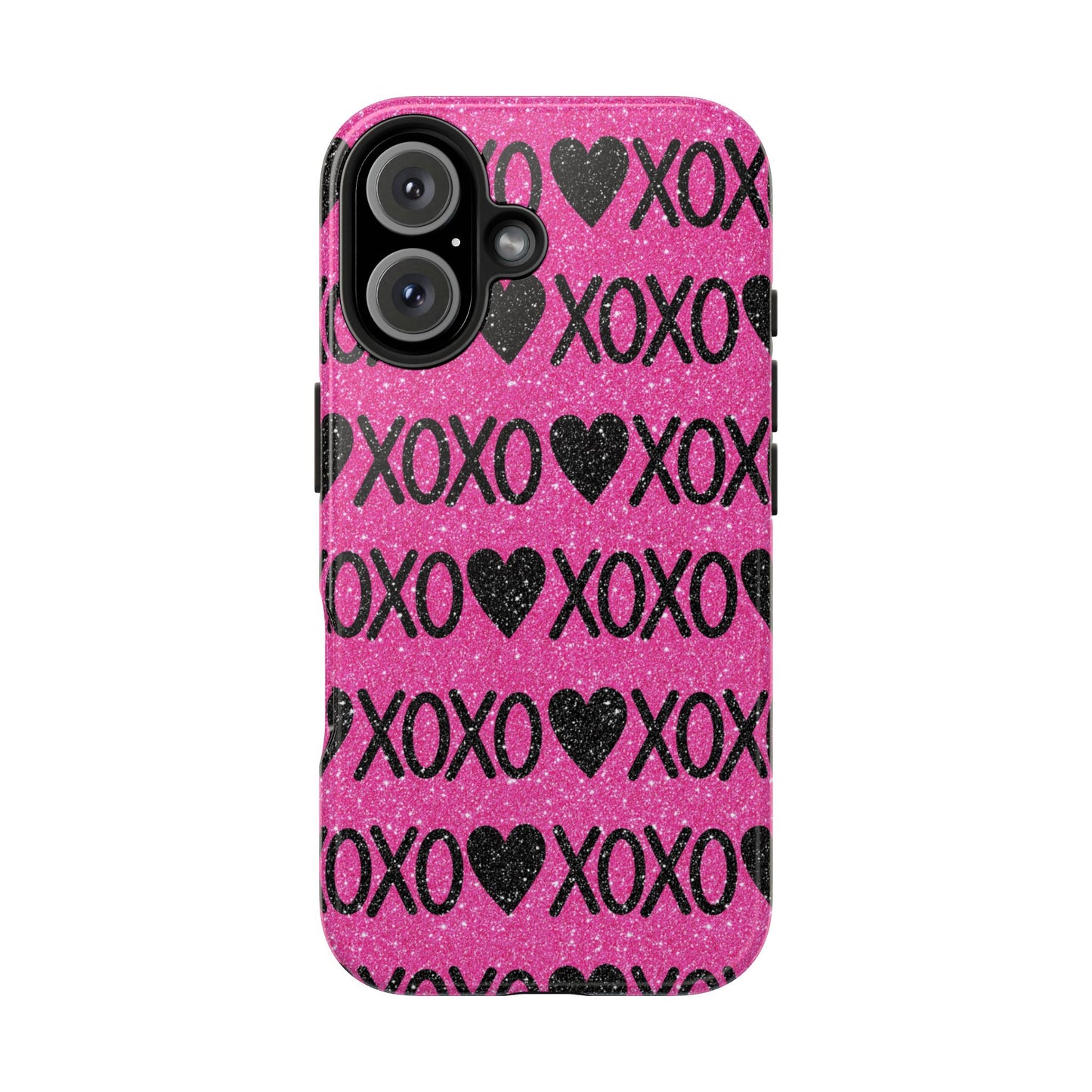 XOXO Glitter Hearts iPhone Case