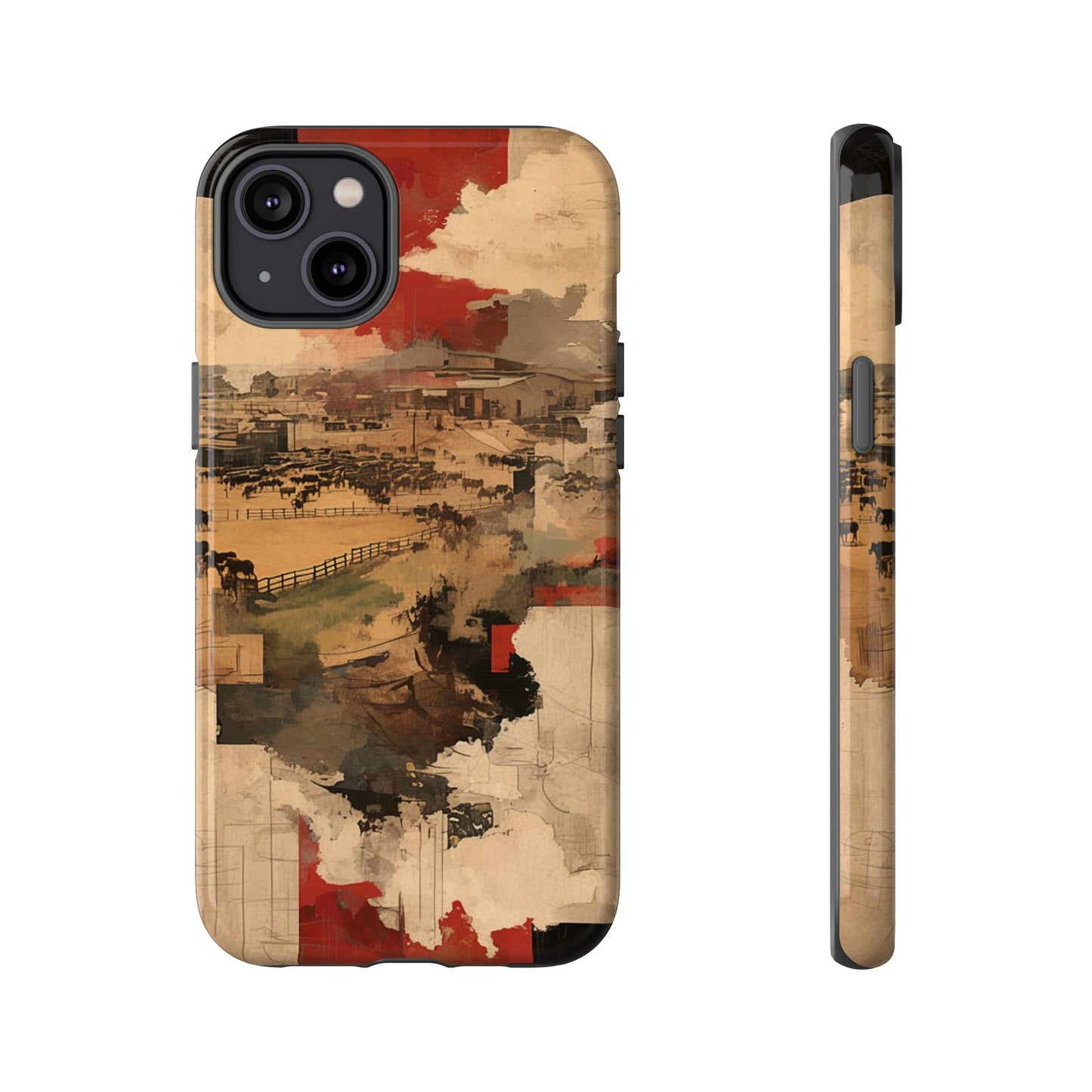 Vintage Abstract iPhone Case - Rustic Art Protective Cover