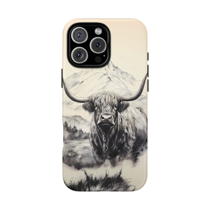 Highland Cow Western iPhone Case