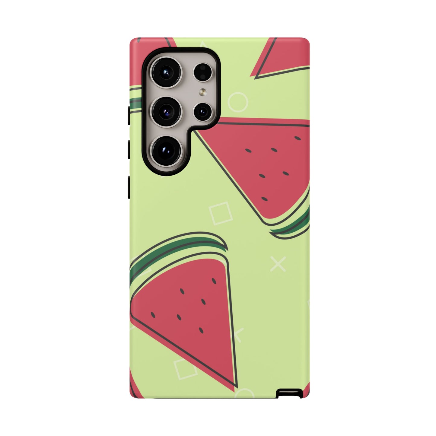 Watermelon Slice Samsung Galaxy Case – Fresh & Fun Design with Retro Geometric Pattern