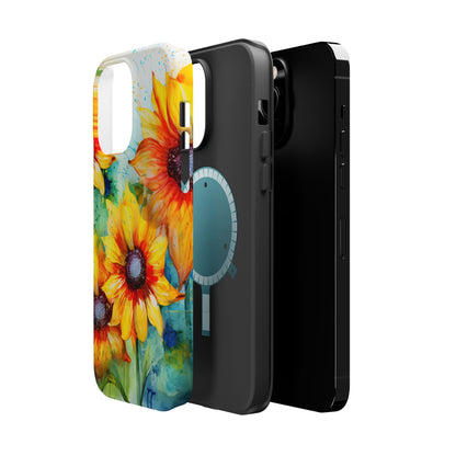 Watercolor Sunflower Splash - MagSafe iPhone Series Case