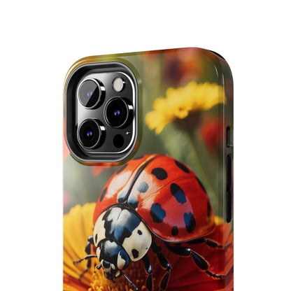 Ladybug on Orange Daisy - iPhone Series Case