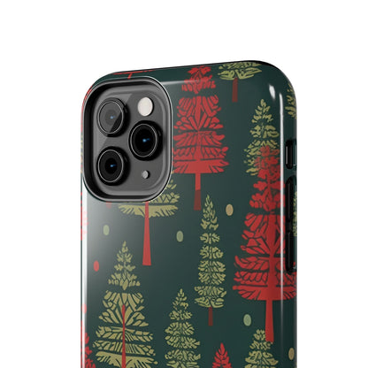 Retro Christmas Trees Pattern - iPhone Series Case