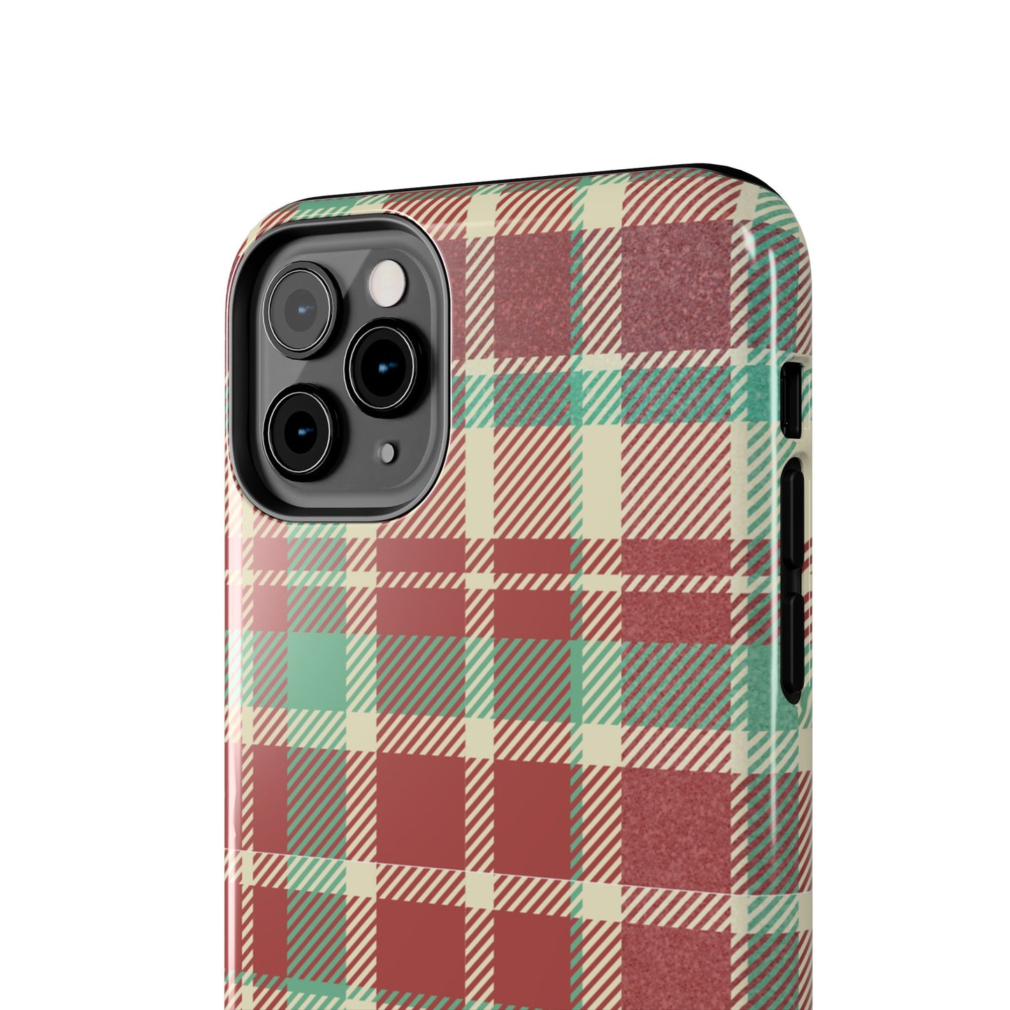 Red & Cream Vintage Plaid – Durable & Stylish iPhone Case