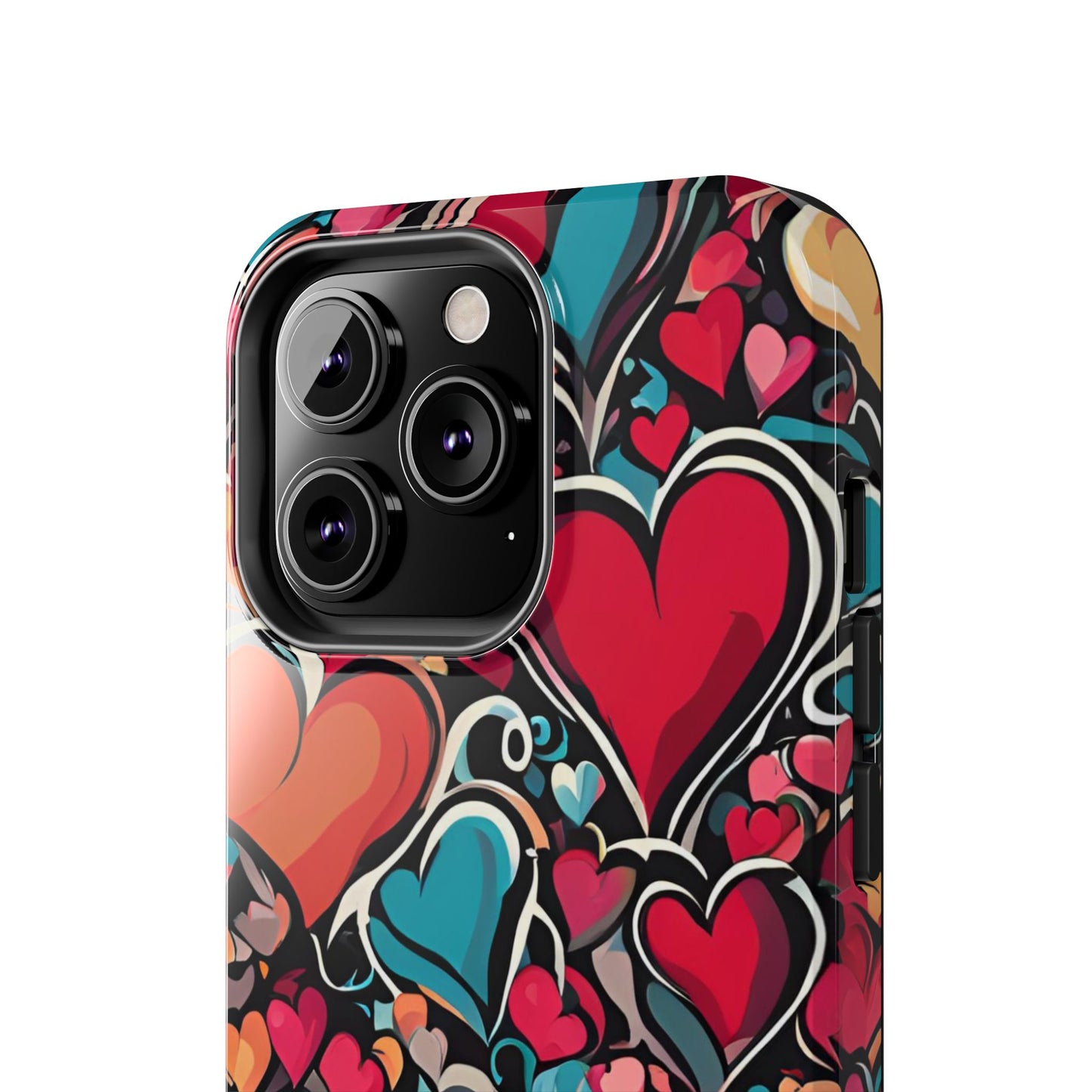 Vibrant Multicolor Heart Art – iPhone Case