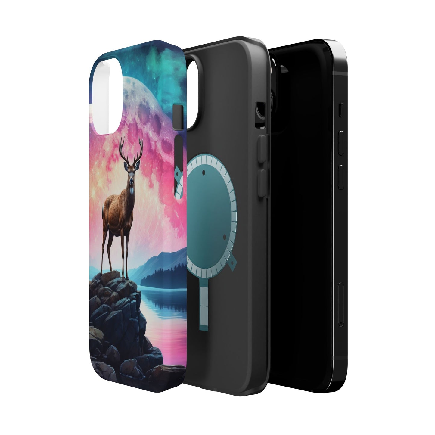 Vibrant Stag in Bloom – MagSafe iPhone Case